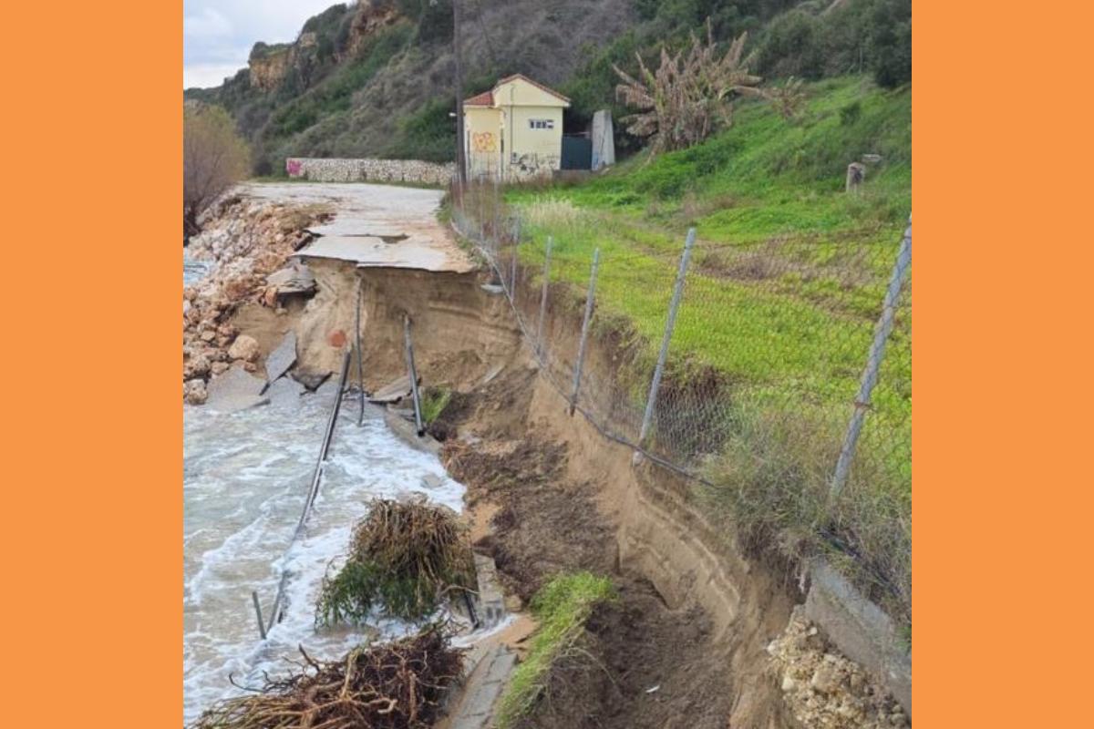Σοβαρές ζημιές στον παραλιακό δρόμο της Σκάλας – Σε κίνδυνο υποδομές και επιχειρήσεις, 70 ημέρες πριν τη σεζόν