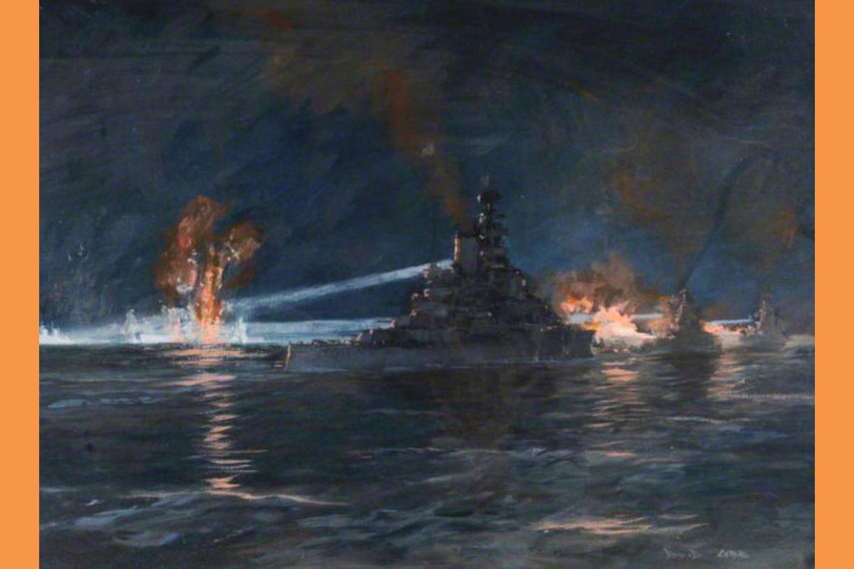 Cobb, Charles David; The Battle Of Cape Matapan, 29 March 1941; National Museum Of The Royal Navy, Portsmouth; Http://www.artuk.org/artworks/the-battle-of-cape-matapan-29-march-1941-116446