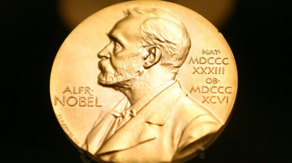 A Nobel Prize Medal in Stockholm, Sweden, December 8, 2007.